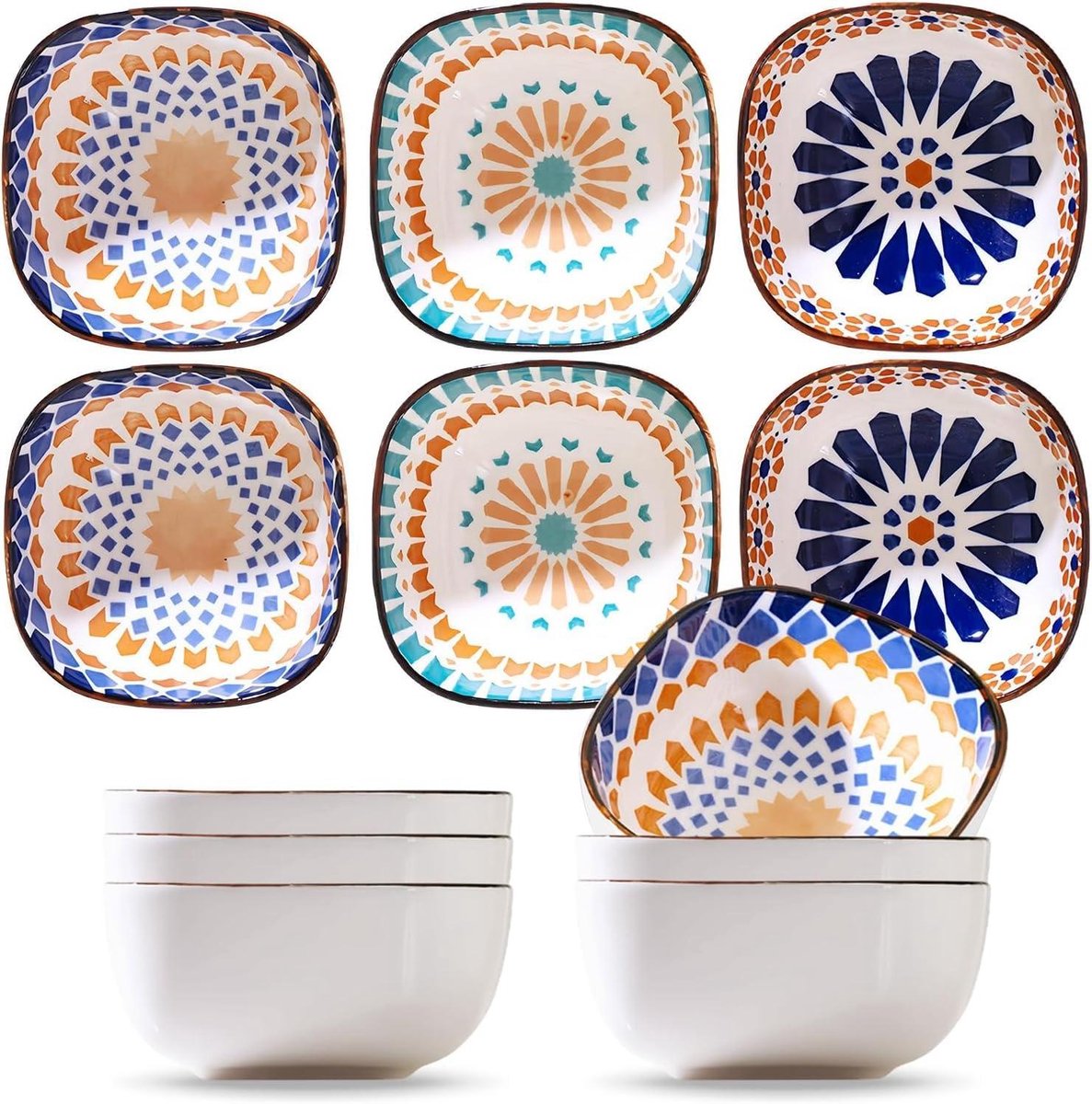 Keramische dipschalen set voor voorgerechten en sauzen - Bohemen design