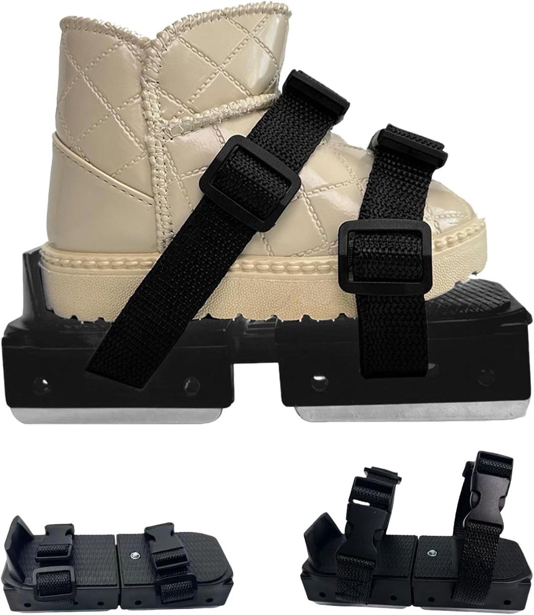 Peuterschaatsen reparatieset – Sportschoenen voor stabiliteit – Schaatshulpschoenen leerhulp – Verstelbaar & zwart – Skating-accessoires