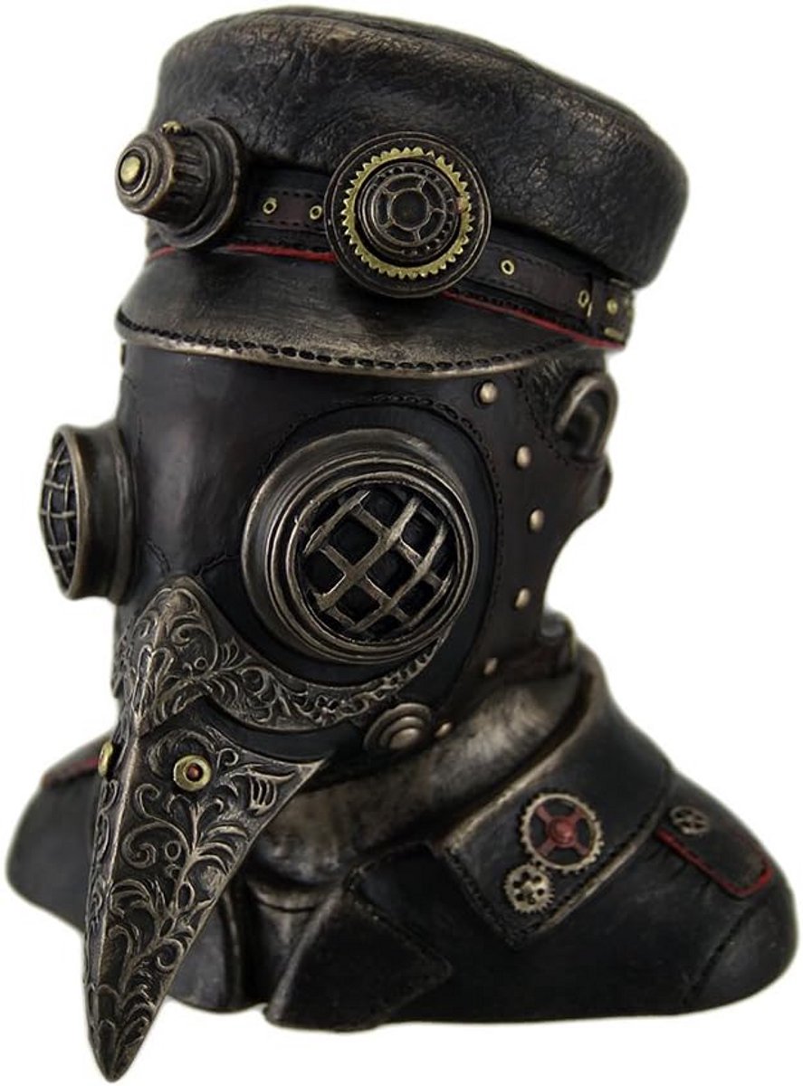 Steampunk Pestdokter Snuisterijdoos Antiek Brons Look