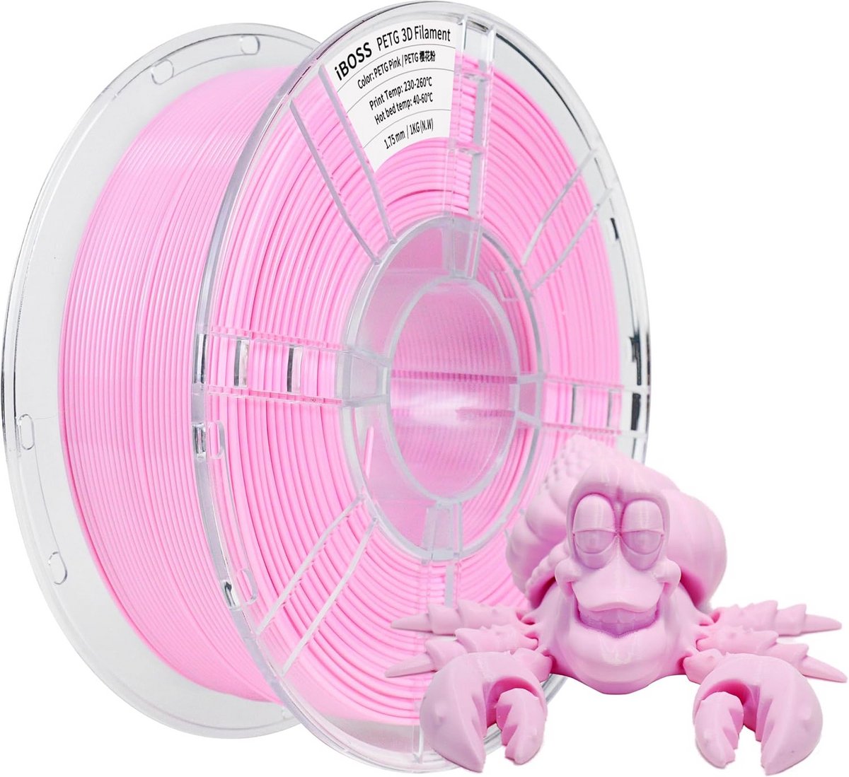 PETG Filament 1.75mm Roze - 1kg Spoel voor 3D Printers - Hoge Maatnauwkeurigheid