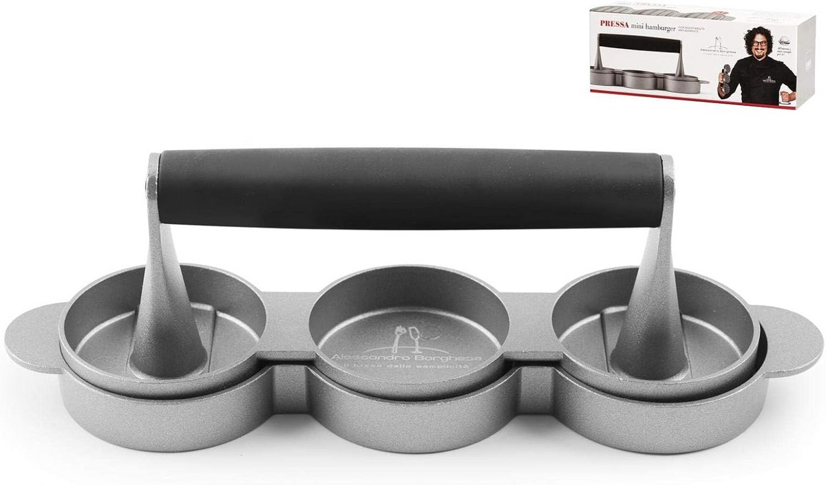 Ronde Hamburgerpers van Aluminium - Maak Perfecte Burgers van 7 cm