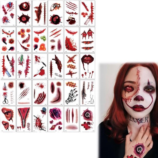 Halloween tijdelijke tatoeages 20 tatoeages