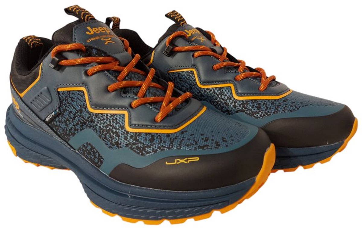 Jeep Veterschoen Tracked WP JM42201A 109 Petrol Blauw Oranje Waterproof