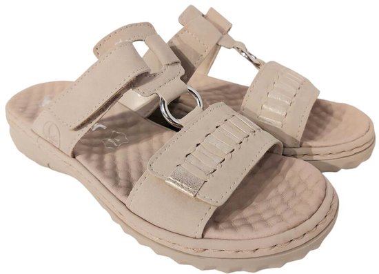 Rieker Sandalen zomer schoen sandalette instapschoen met contrasterende