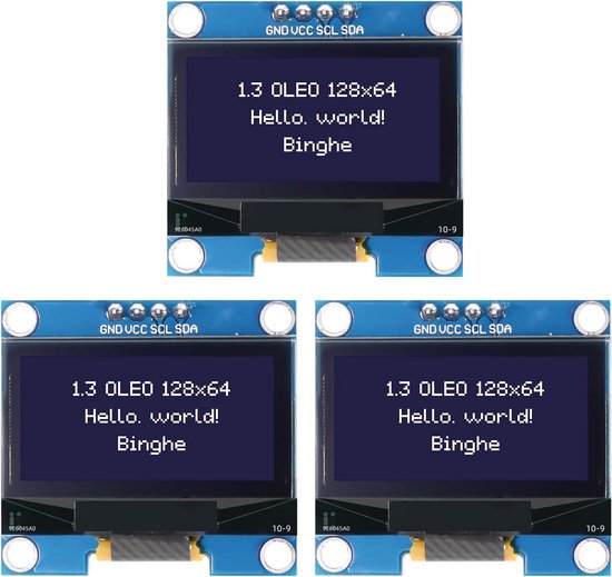 3-delige set 1,3 inch OLED display module met witte karakters 128x64 ...