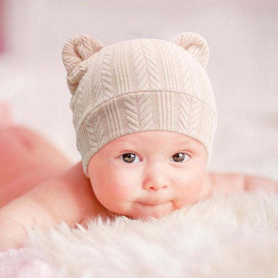 Set van 2 Baby Muts en Anti-Krab Handschoenen voor Pasgeboren Jongen en Meisje (0-6 Maanden) — afbeelding 4