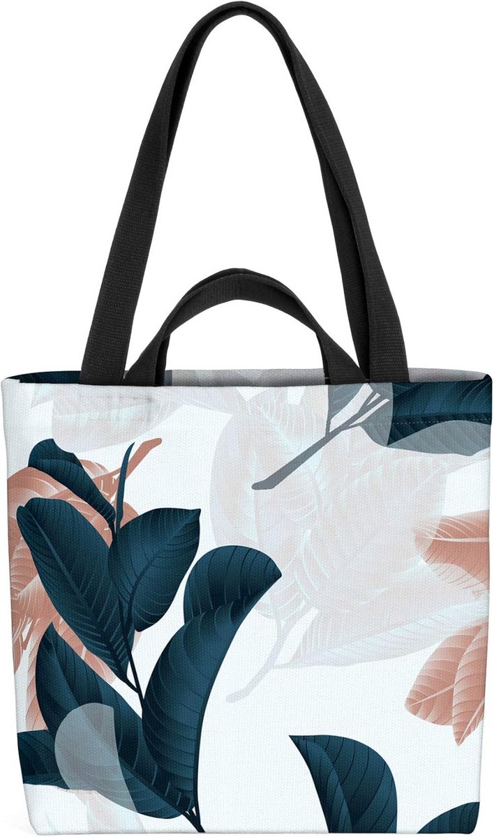 Abstracte Handpalmen Shopper Tas - Duurzame Grote Boodschappentas 33x33cm