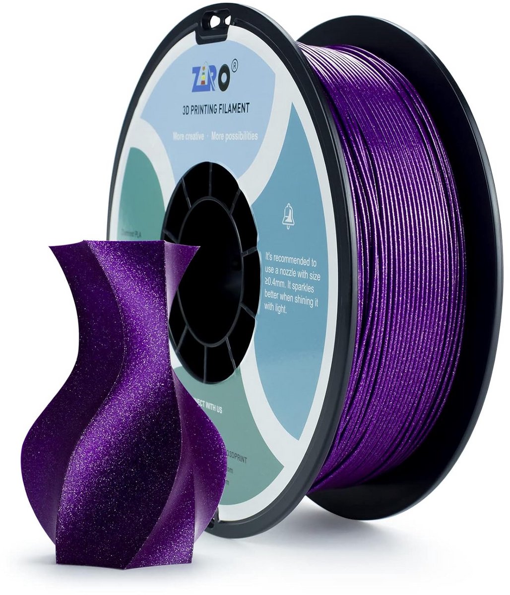 Glitter PLA 3D Printer Filament 1.75mm 1KG Diamant Serie Nauwkeurigheid +/- 0.05mm