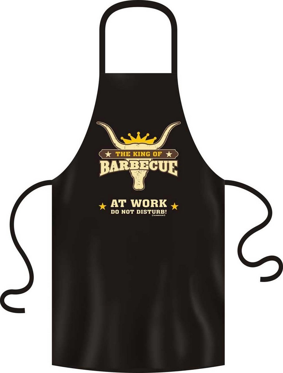 Grappig BBQ Schort met Spreuk "King of BBQ"