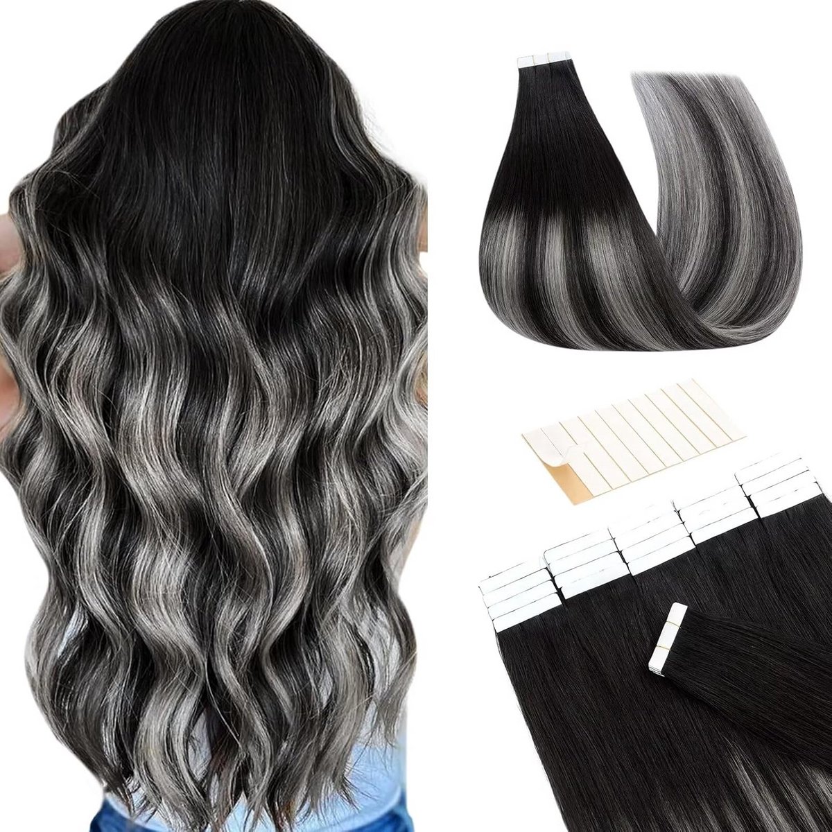 Echte Haar Tape Extensions Remy Haar Voor Volume en Lengte 10 Stuks 30 cm