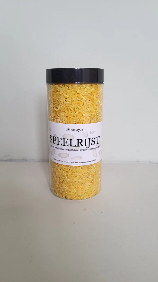 Gekleurde speelrijst | Geel | 500gr