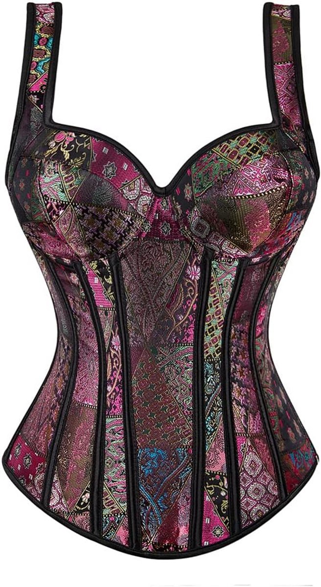 Gothic Corset Tanktop met Bandjes voor Dames en Plus Maten