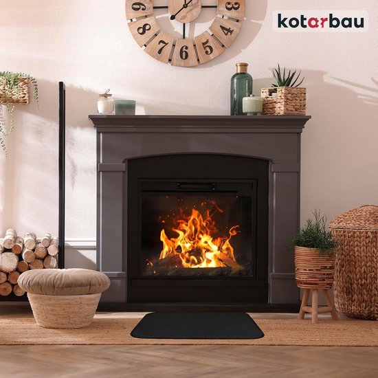 Onderplaat voor Kachel 48x60 cm van Gepoedercoat Staal in Antiek Koper — afbeelding 3