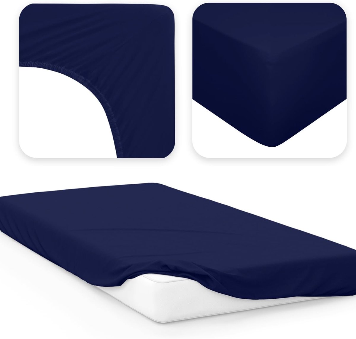 Hoeslaken 90x200–100x200 cm Jersey Katoen Antraciet – Elastisch Hoeslaken voor Matras tot 30 cm – Ademend, Strijkvrij & Oeko-Tex – Pauwhome