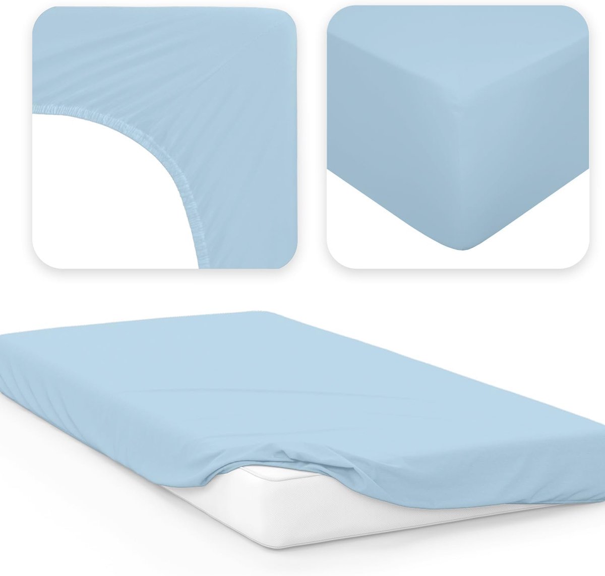 Hoeslaken 90x200–100x200 cm Jersey Katoen Antraciet – Elastisch Hoeslaken voor Matras tot 30 cm – Ademend, Strijkvrij & Oeko-Tex – Pauwhome