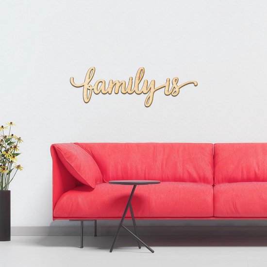 Houten Wanddecoratie Familie Is Spreuk voor Woonkamer en Galerijmuur | bol