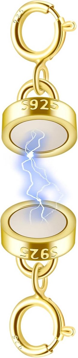 Magnetische Sluiting 925 Sterling Zilver voor Kettingen en Armbanden - Verlengstuk