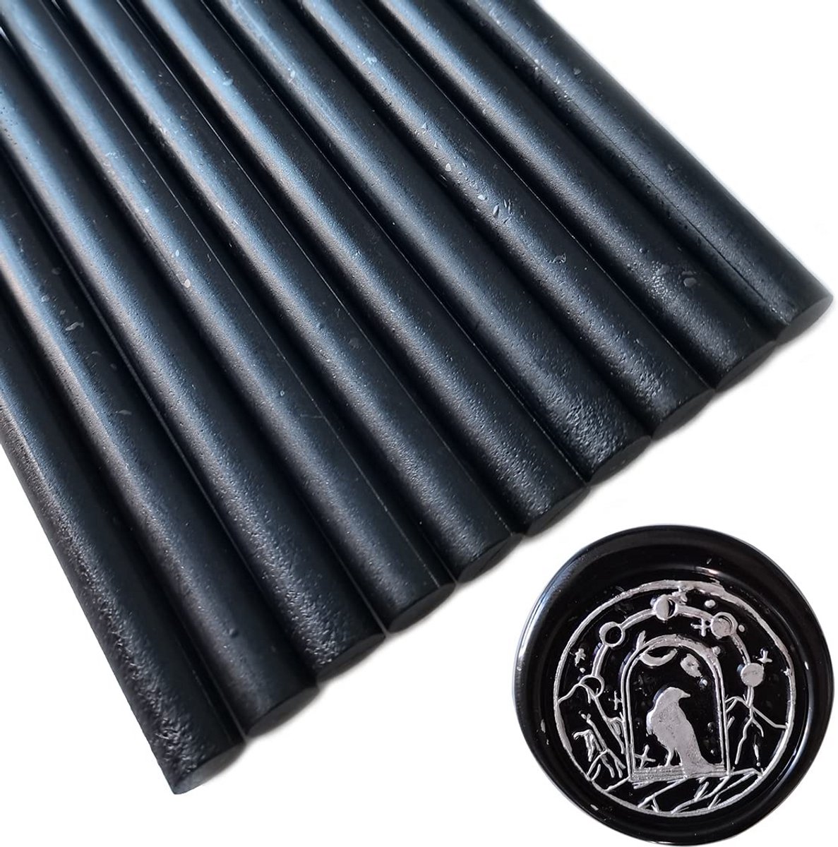 10 Zwarte Afdichtingswax Sticks voor Lijmpistool - Ideaal voor Zegels op Uitnodigingen & Enveloppen
