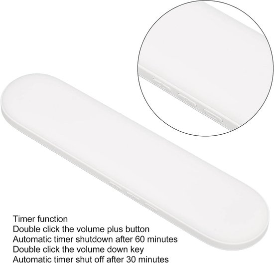 Pillow Speaker met Timer en Stereo Bass voor Slapen en Meditatie (Wit) van Merkloos — afbeelding 5