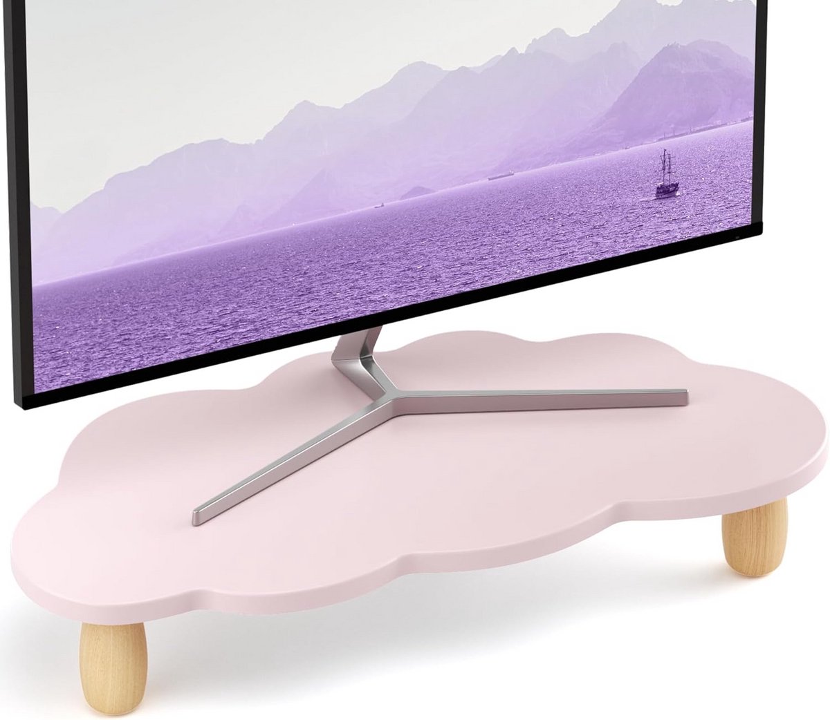 Houten Monitor Verhoger voor Bureau - Ergonomisch PC Standaard met Opbergruimte