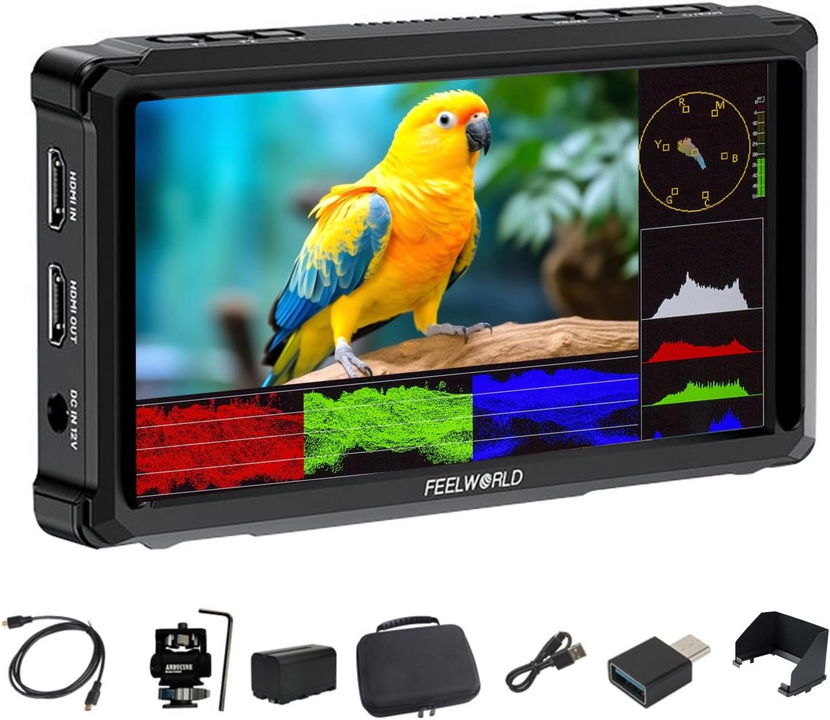 6 Inch Professionele 4K HDMI Camera Monitor met 1200nit HDR Scherm