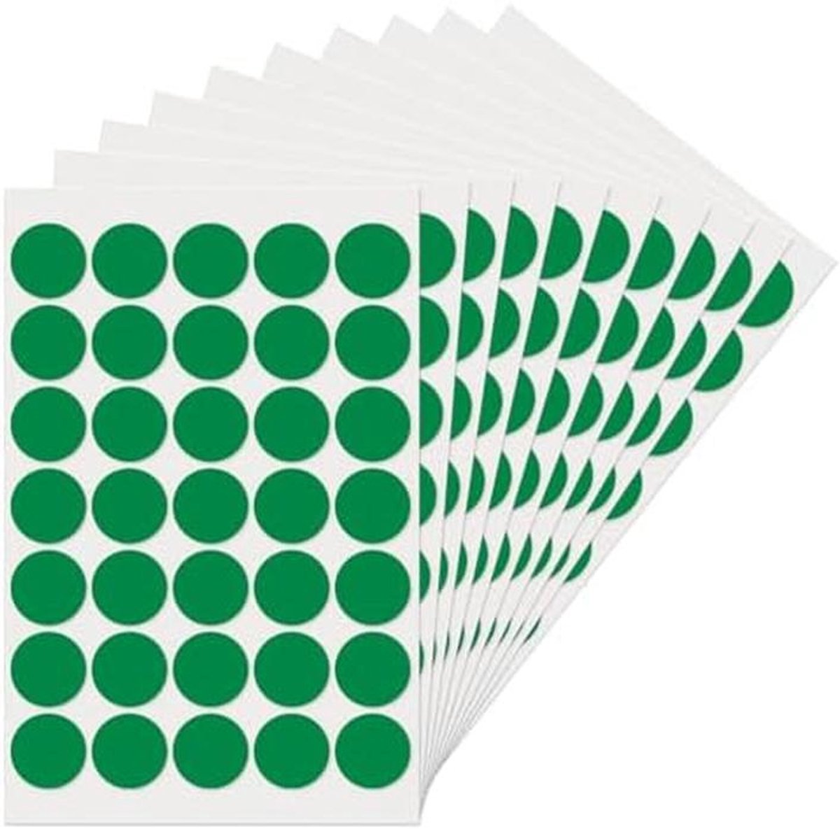 Ronde Kleurcodering Stickers Zelfklevend Waterdicht 25 mm 1178 Stuks