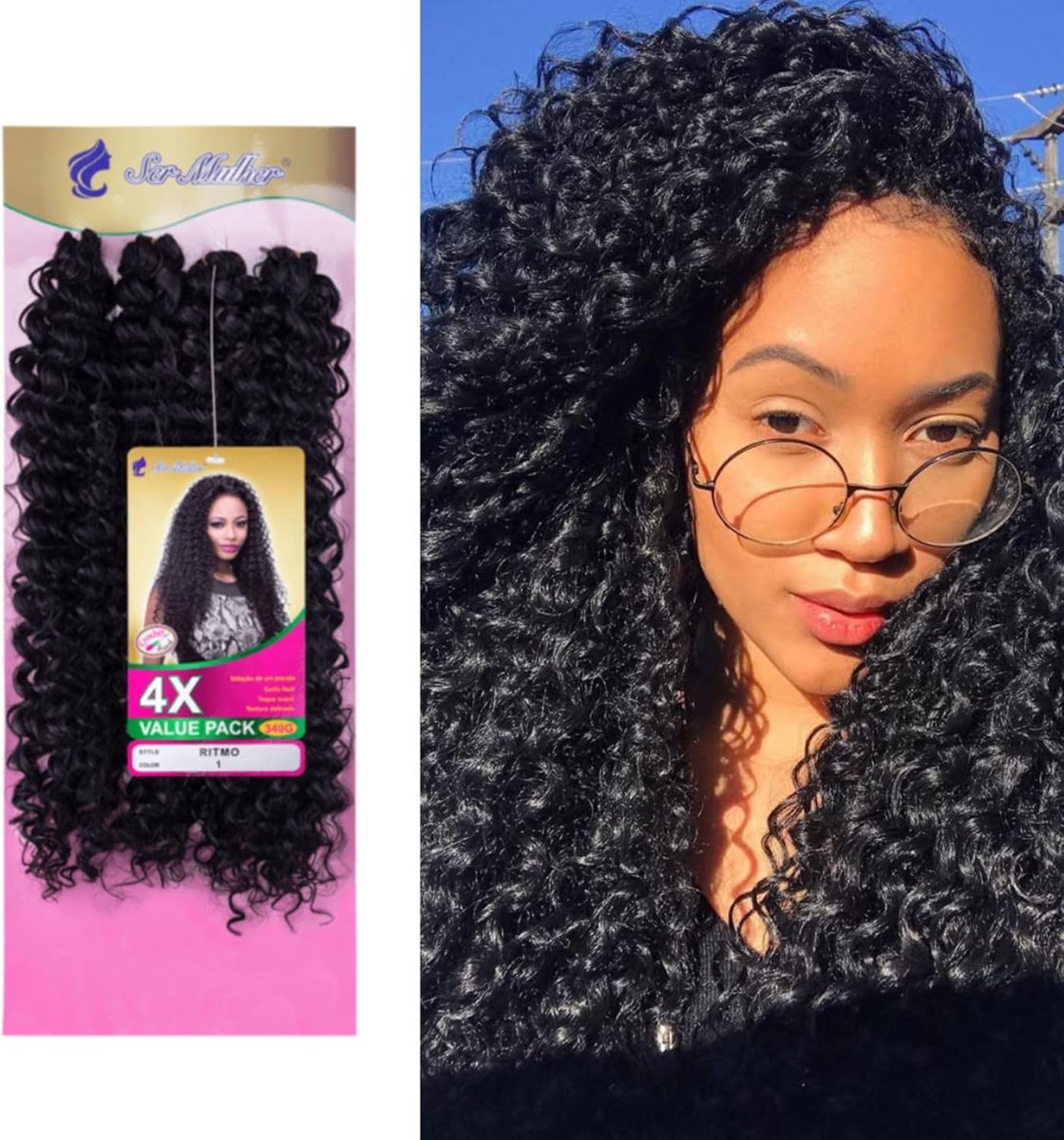 Synthetische Krullende Haarextensies voor Gehaakte Vlechten 50 CM