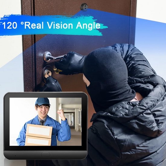 Draadloze Videofoon met Wifi, 1080p Camera en 4,3 inch Binnenscherm van Merkloos — afbeelding 2