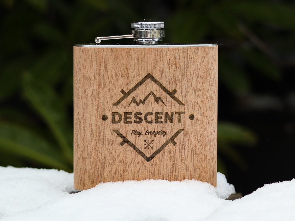 Descent | Veldfles | Licht Bamboo - platvinkje - drankflesje - reisartikelen