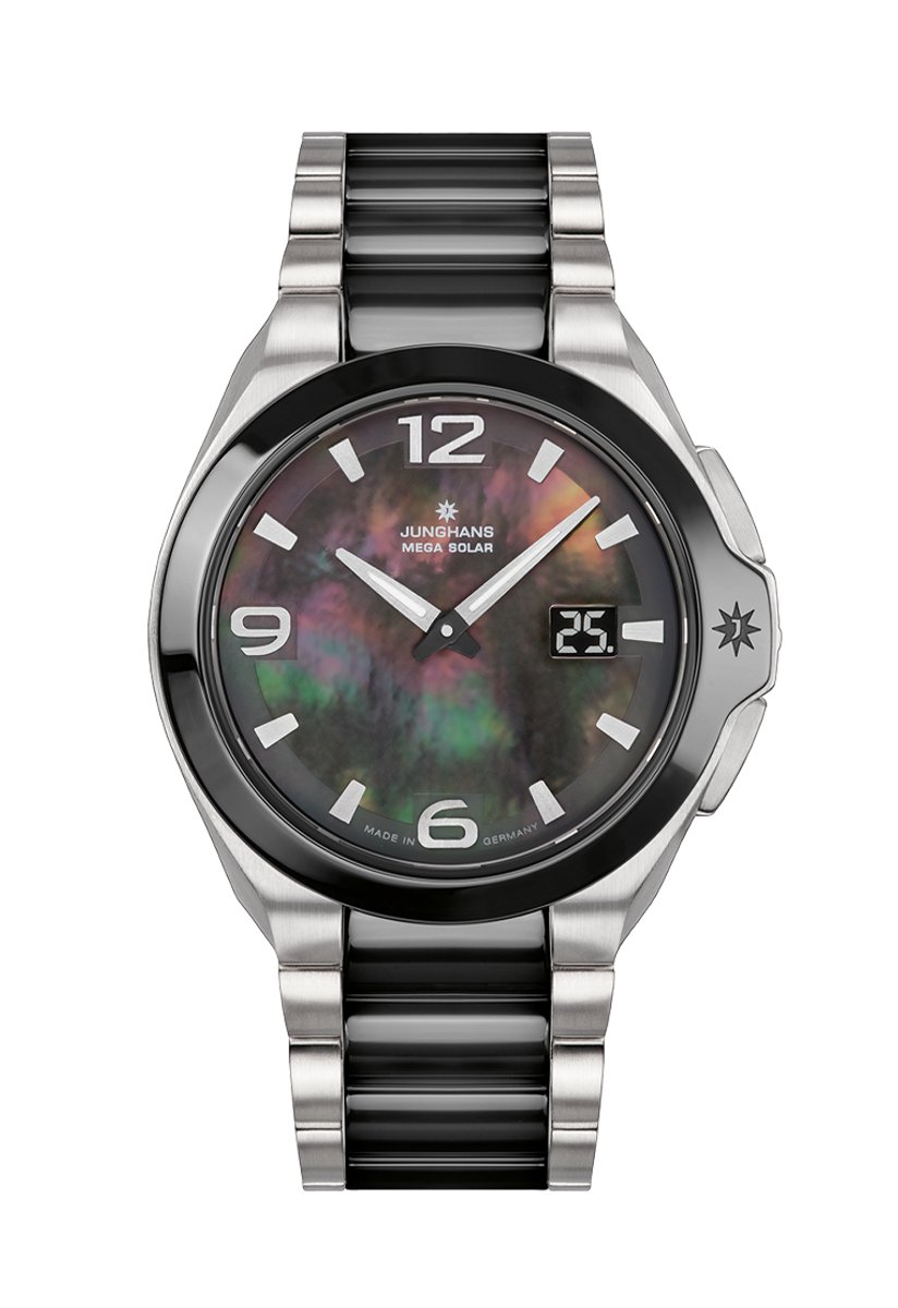 Junghans Spektrum dames horloge - keramisch radiogestuurde horloge - solar horloge - 15-1500.44