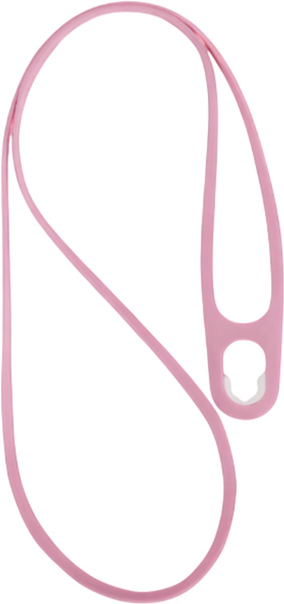 Hoge kwaliteit universele afneembare siliconen telefoon lanyard met 360° rotatie – Roze – Sport nekkoord voor mobiele telefoon, tablet en ID-kaart