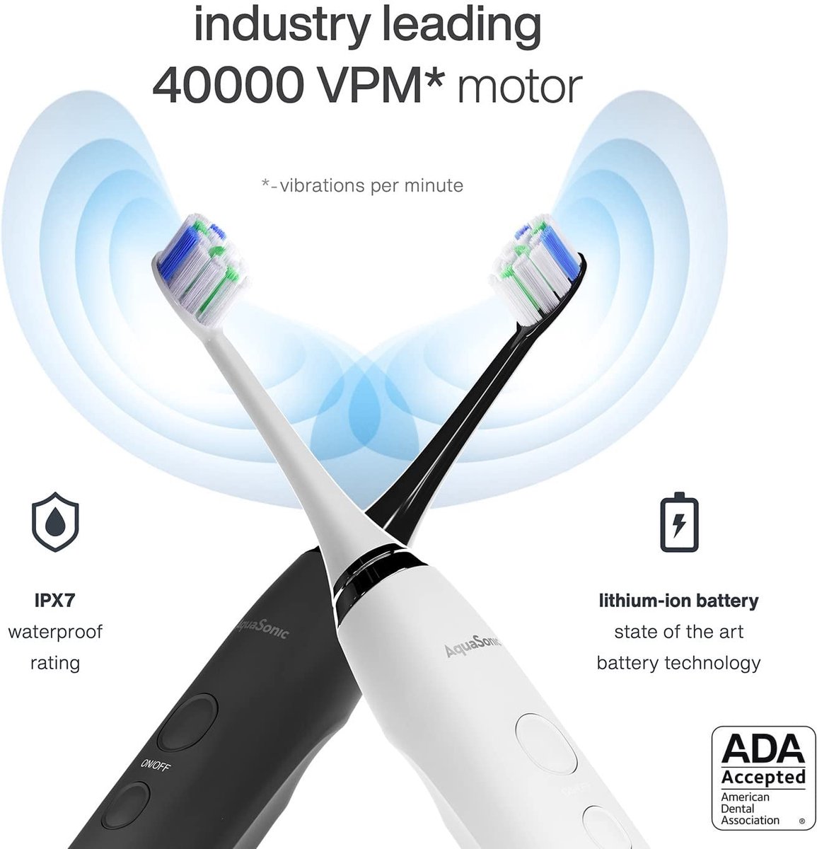 AquaSonic Duo Series Pro elektrische tandenborstel met UV - afbeelding 3