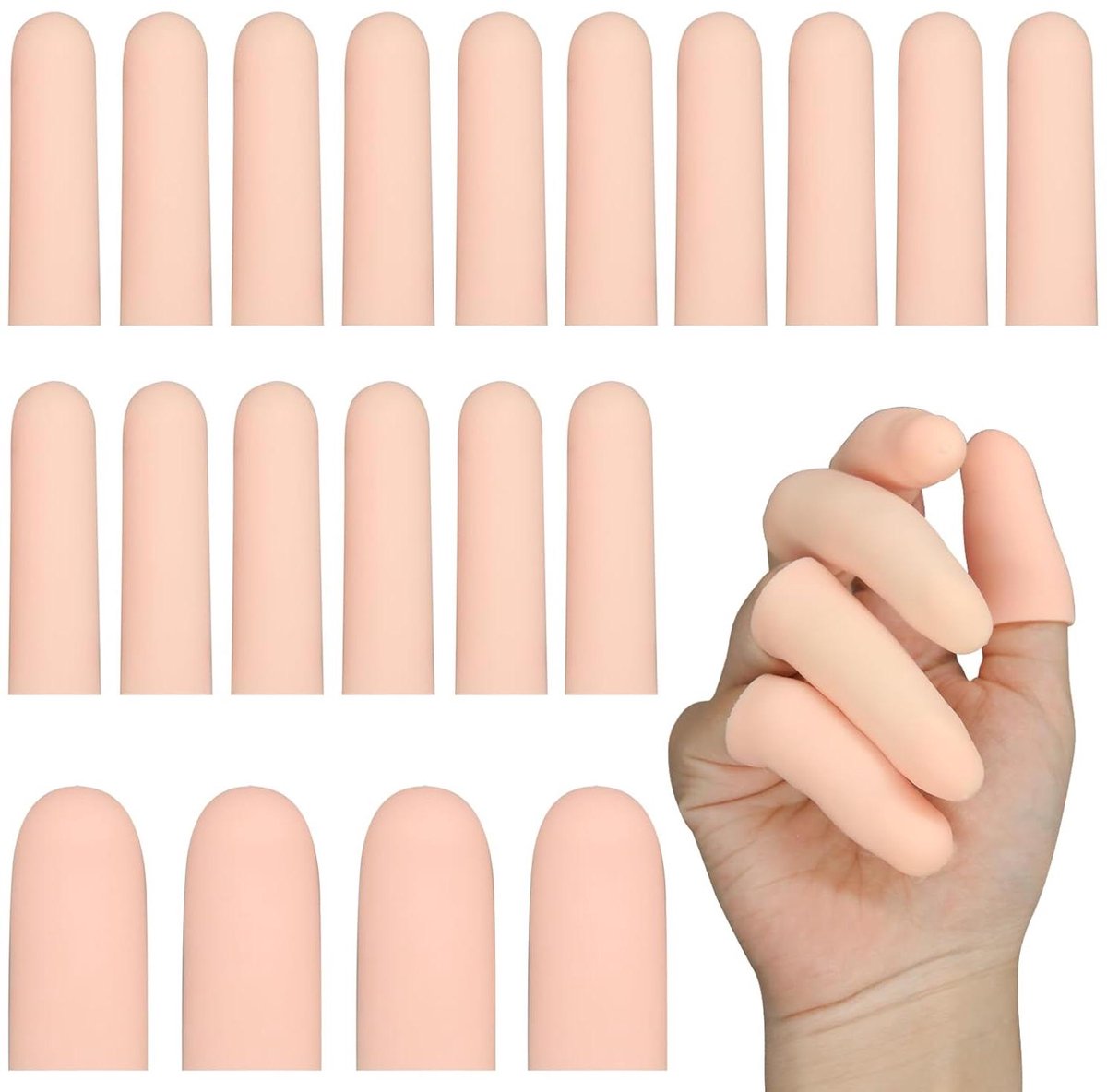 Vingerbeschermers voor handblessures - Set van 20 stuks met duim- en vingertopbescherming