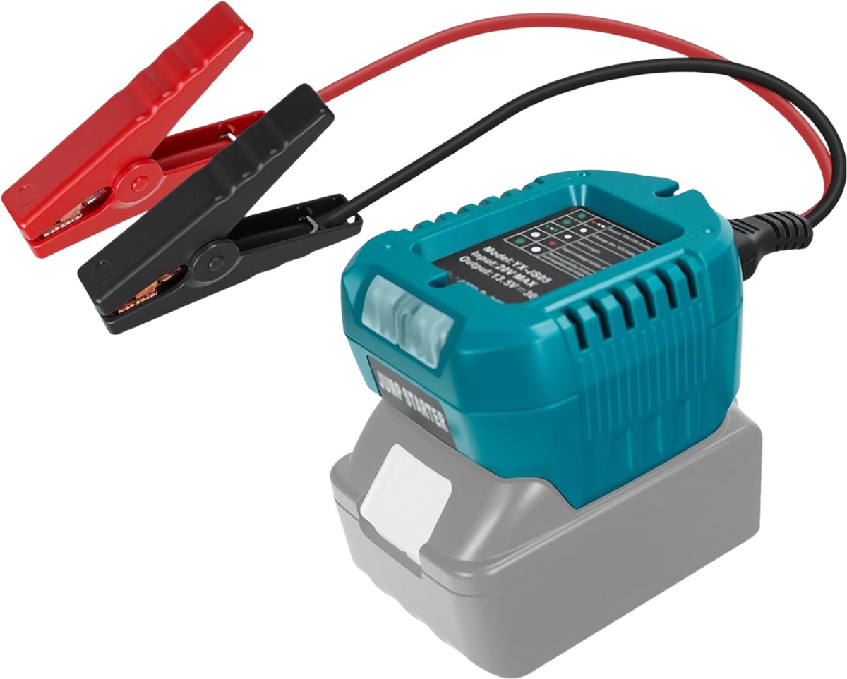 Krylanso® - Jumpstarter voor Makita LXT 18V-accu - Met LED Verlichting en 11 AWG Kabels - Accubooster Auto en Motor - Autostarthulp