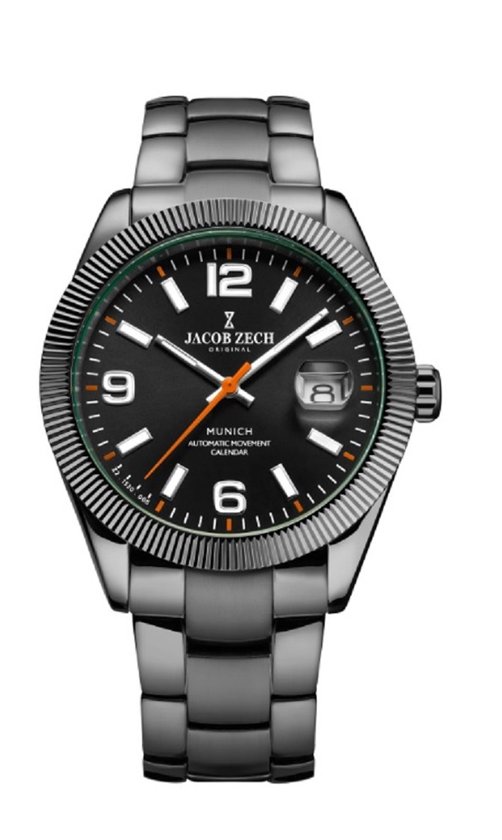 Jacob Zech horloge Munich Z2.1530.008 - Titaniumkleurige kast