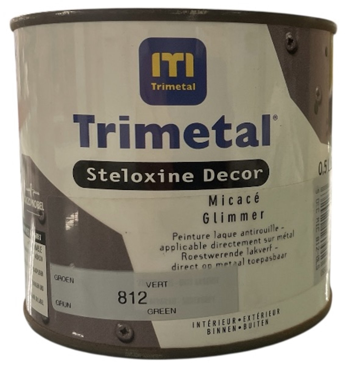 Trimetal Steloxine Decor Glimmer - Solventgedragen roestwerende lakverf op metaal - 0.50 L - Groen