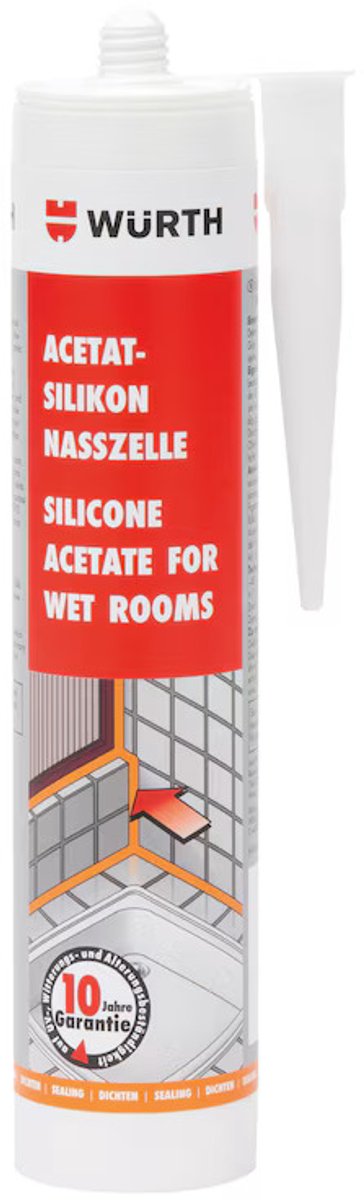 Wuerth Sanitair Siliconenkit - Transparant - 280ml - Schimmelwerend