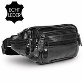 THL Design - Sac banane en cuir pour femme/homme - Pochette - Sacs banane pour homme - Cuir Zwart