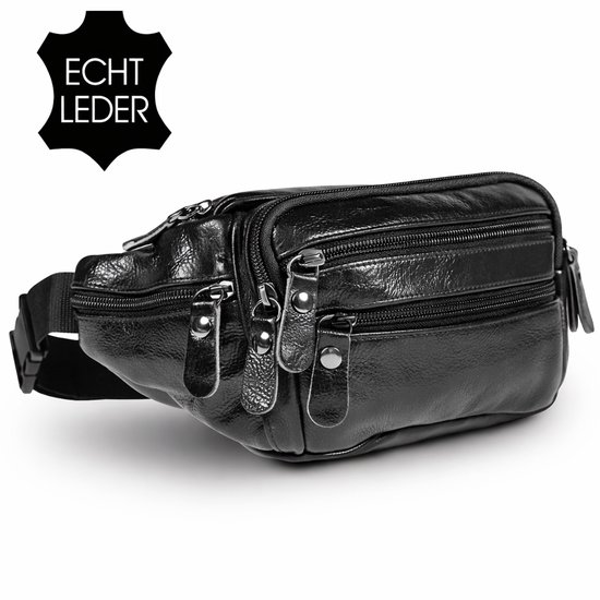 Heuptas - Festival Zwart | PU leder | 29 x 15 x 7 cm - Fashion Favorite