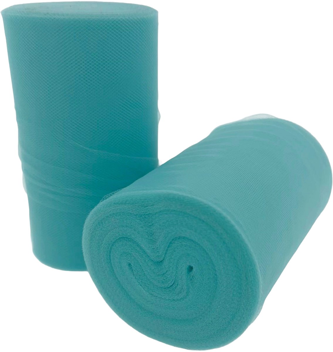 Neon blauwe tule op rol - 91 meter