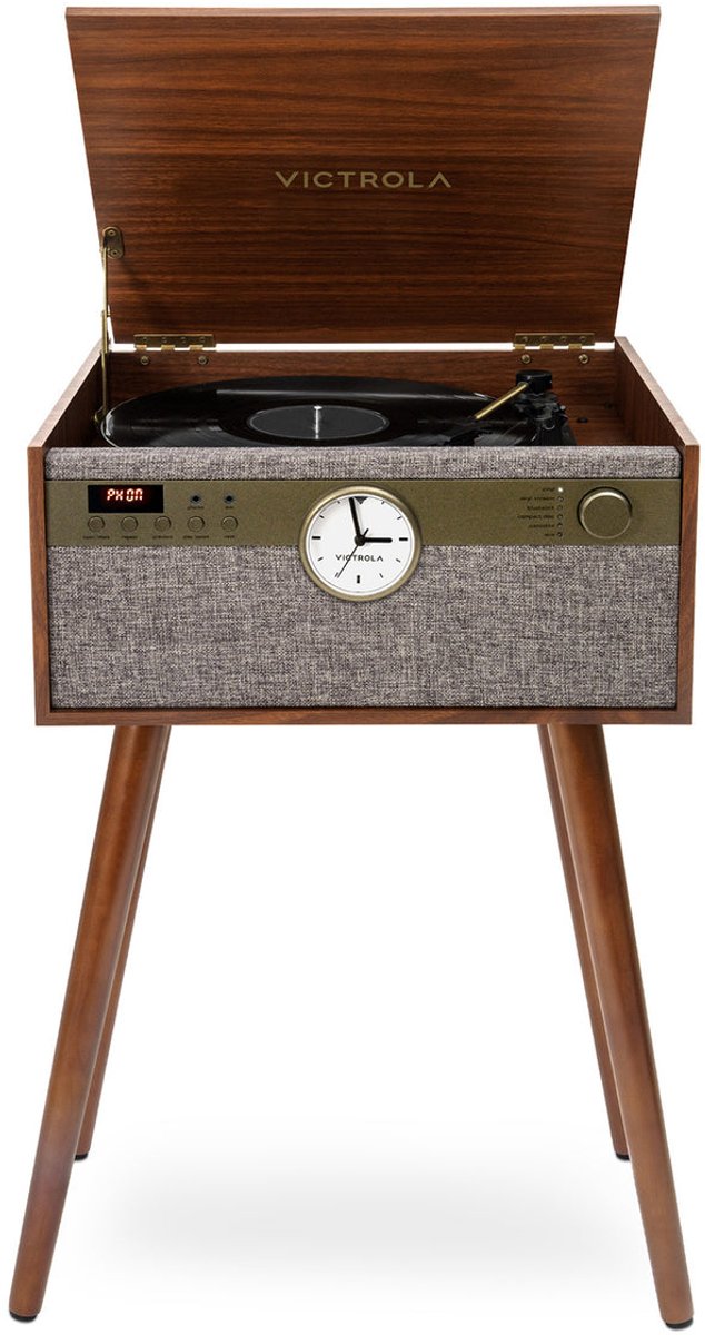 Victrola VTA-835SB Century with legs & clock - music center - Platenspeler - CD/cassette/BT