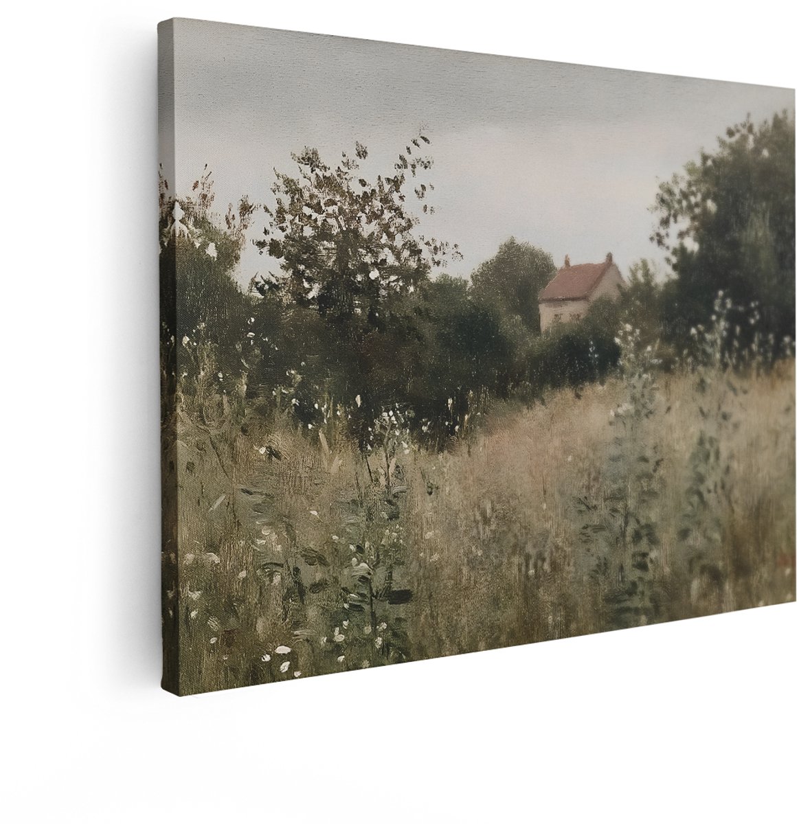 Artaza Canvas Schilderij Bloemen - 40x30 cm - Wanddecoratie Natuur Landelijk - Muurdecorat