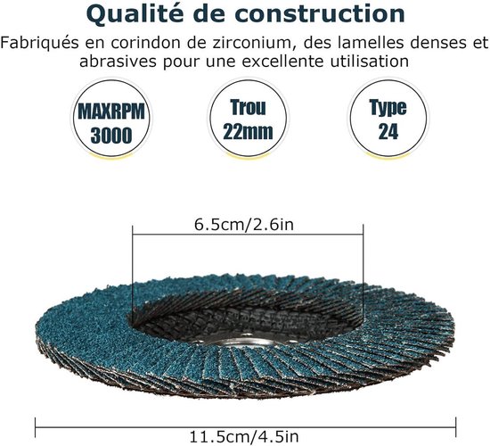 115 Mm Lamellenschijven Set Van 20 Stuks Korrel 80 Voor Staal 