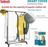 HANGERWORLD Transparante kleding kledingrail sterke hoes met rits en documentvak (3ft (91cm