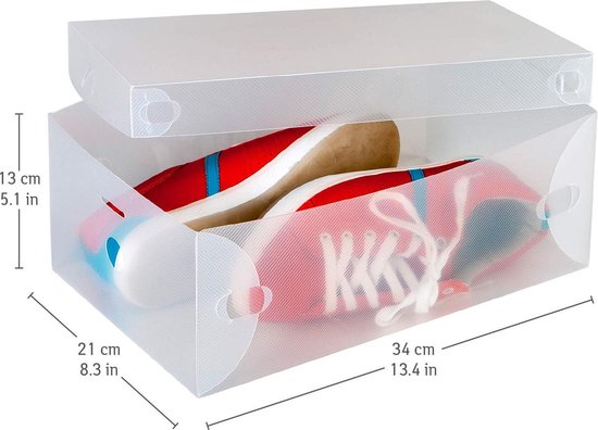 Transparante Schoenen Dozen - Schoenen Opberbox Met Deksel - Opvouwbare Shoe Organizer Opbergdoos Opberger Opbergsysteem - Schoenendoos Set Van 10 Stuks