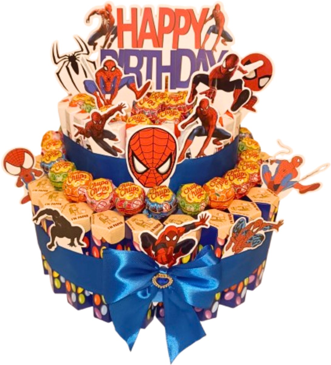 Spiderman Snoeptaart – Luxe Handgemaakt - Luxecadeaumanden