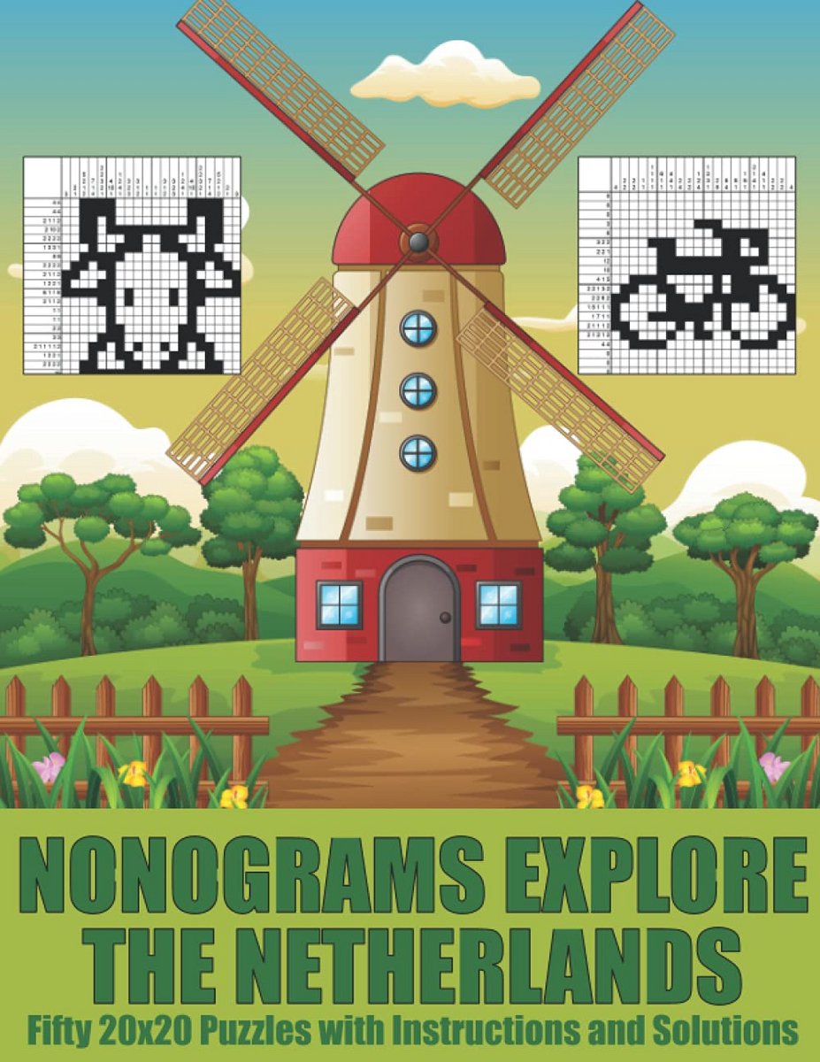 Puzzelboek Nonogrammen: 50 Grote 20x20 Nederlandse Themapuzzels met Oplossingen