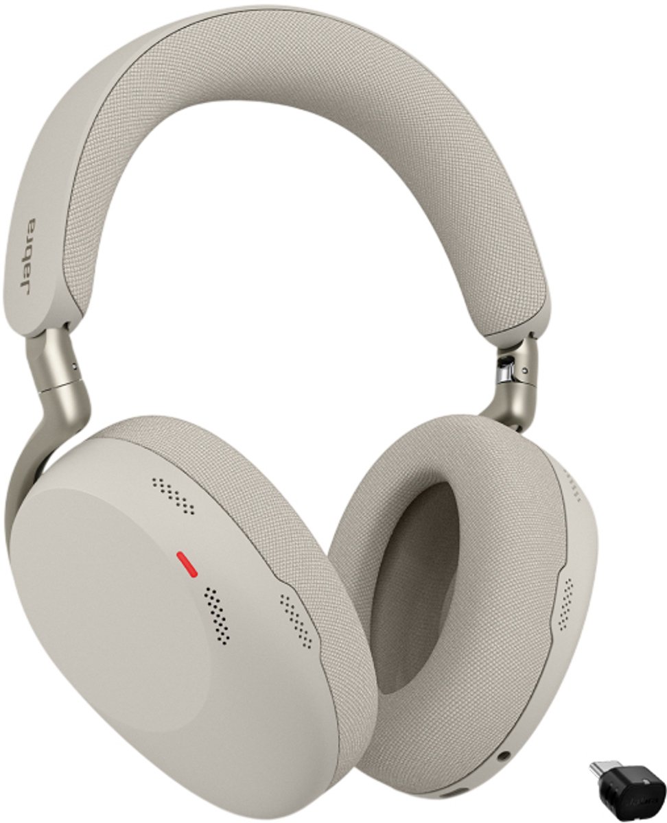 Jabra Evolve3 85 MS + Link 390c Headset Draadloos Hoofdband Oproepen/muziek USB Type-C Bluetooth Grijs