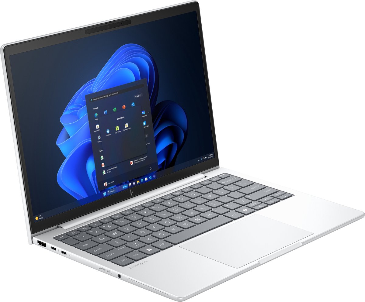 HP EliteBook 8 G1a AMD Ryzen AI 5 230 Laptop 33,8 cm (13.3") WUXGA 32 GB LPDDR5x-SDRAM 512 GB SSD Wi-Fi 7 (802.11be) Windows 11 Pro AI PC Zilver