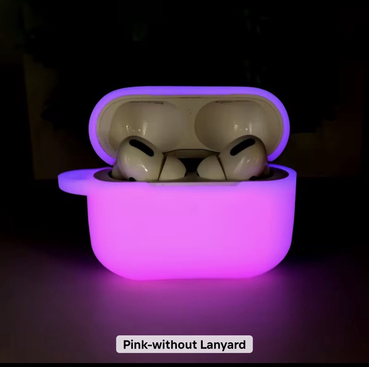 AirPods 4 Glow in the Dark Roze Siliconen Hoesje – Beschermcase